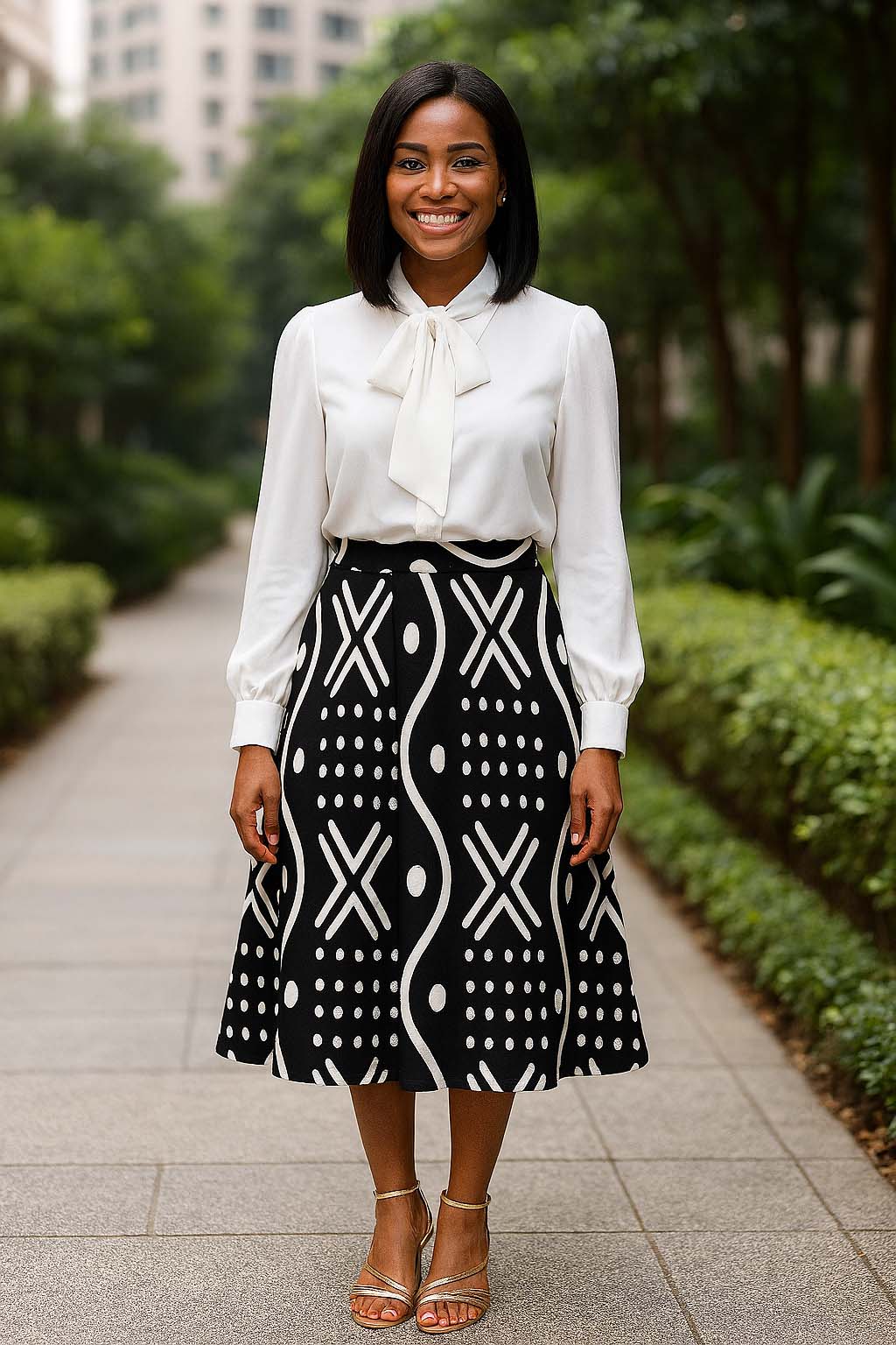 African Pattern Skirt Flare - Women Traditional Fashion – Bynelo