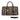 African Travel Bag Leather Native Bogolanfini Print