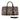 African Leather Travel Bag with Tribal Geometric Print – Stylish & Durable