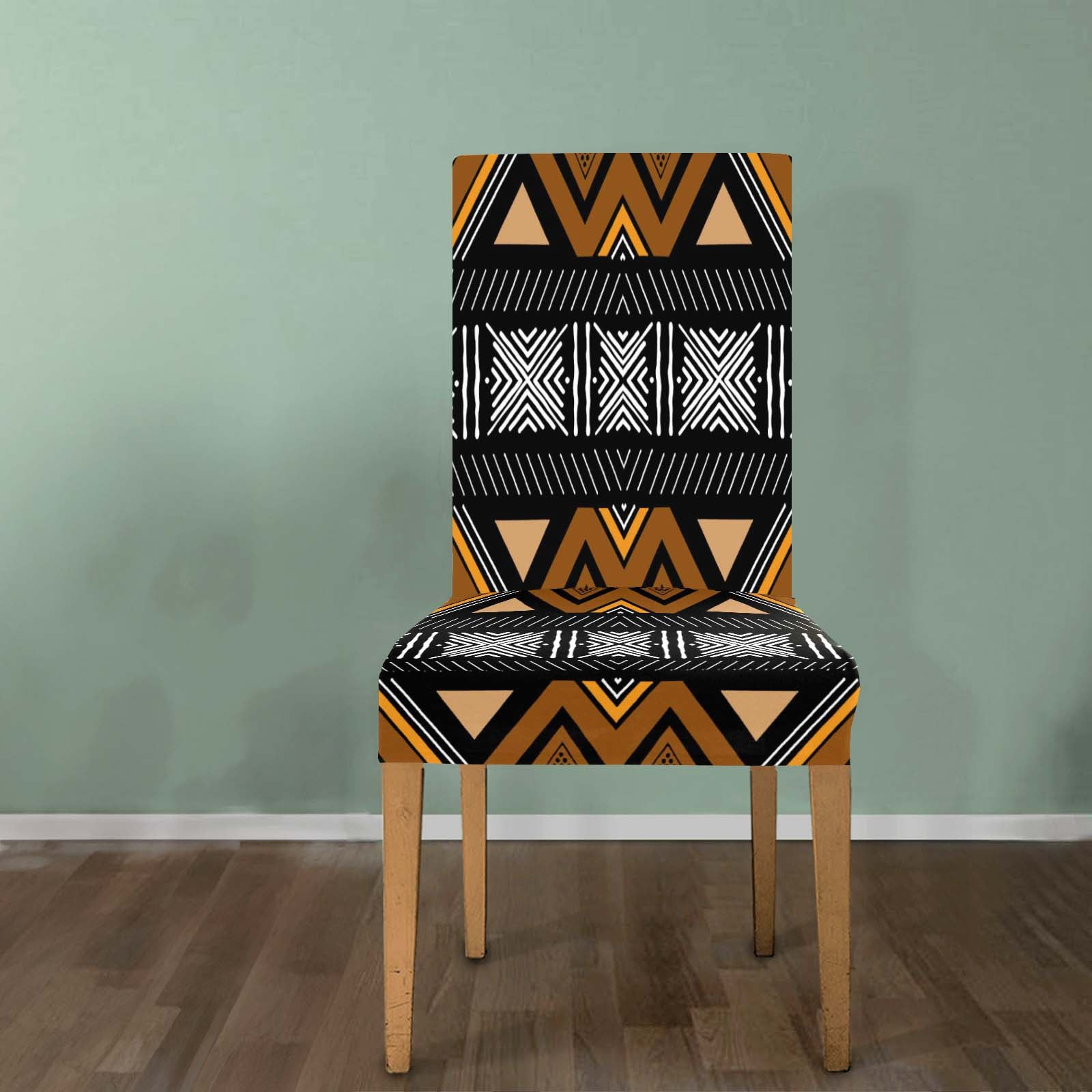 African Removable Dining Chair Covers | Mudcloth Print