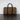African Leather Travel Bag with Authentic Mud Cloth Ethnic Pattern