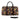African Leather Travel Bag with Unique Bogolan Ancestral Print
