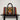 Stylish African Travel Bag: Leather with Geometric Bogolanfini Print