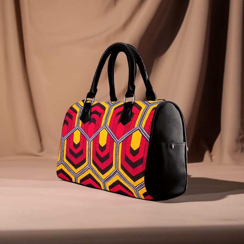 African Hand Bag Boston Style – Ankara Wax Print Design