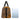 African Travel Bag - High-Quality Leather with Geometric Kuba Print