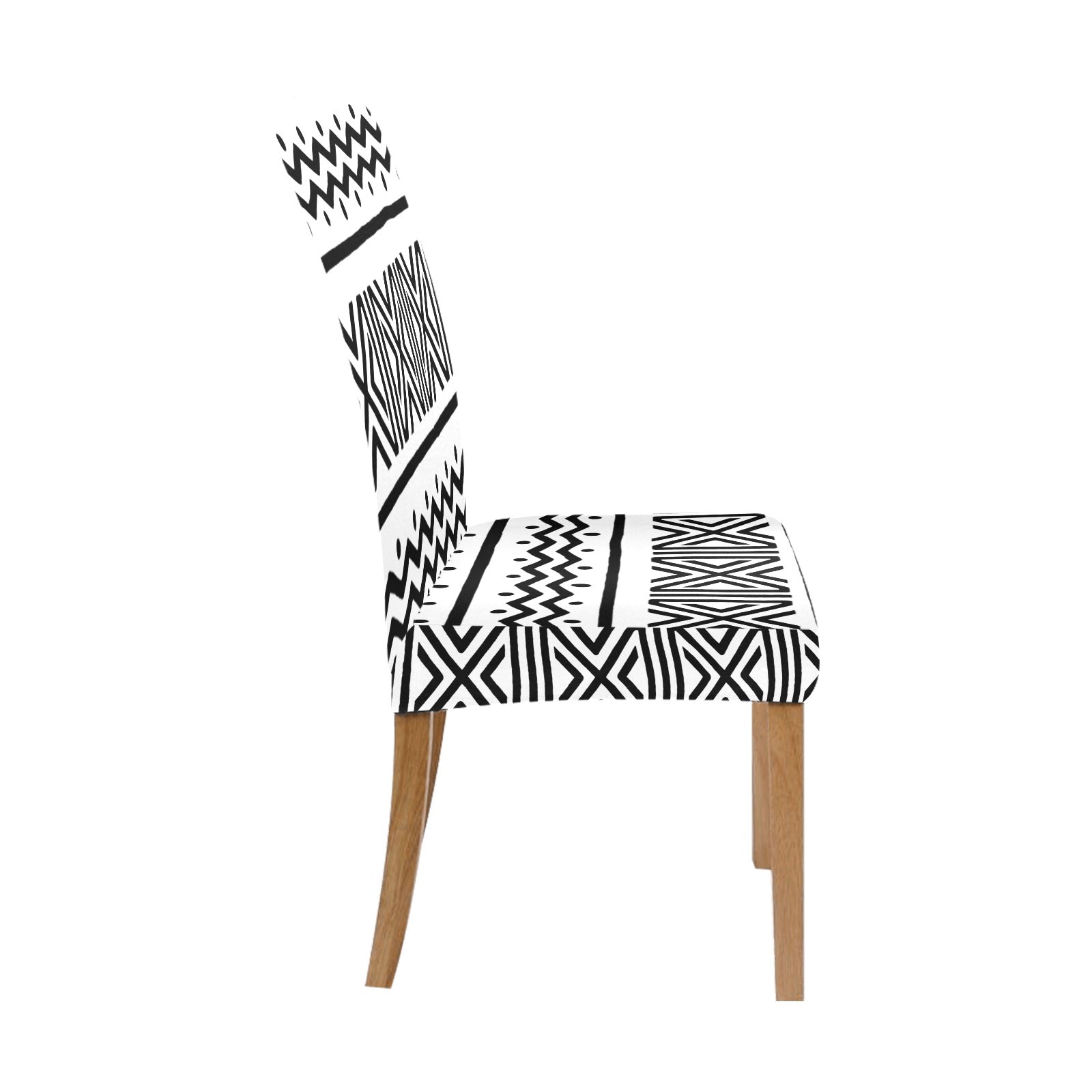 African Chair Covers in Removable Mudcloth Stretchy Fabric