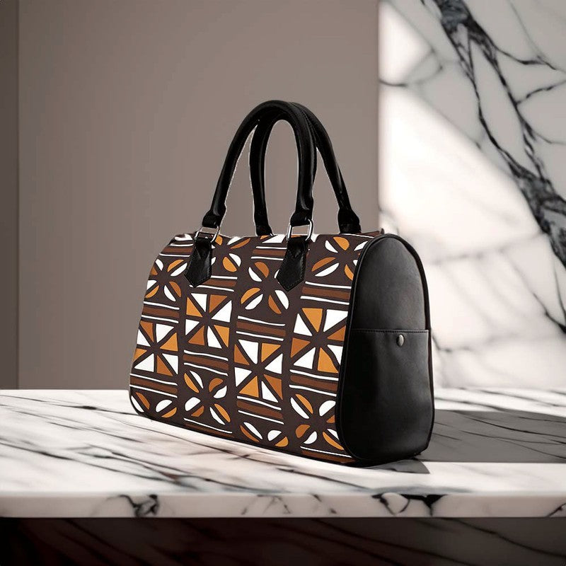 African Hand Bag with Boston Tribal Geometric Print - Stylish & Cultural
