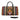 Stylish African Travel Bag: Leather with Geometric Bogolanfini Print