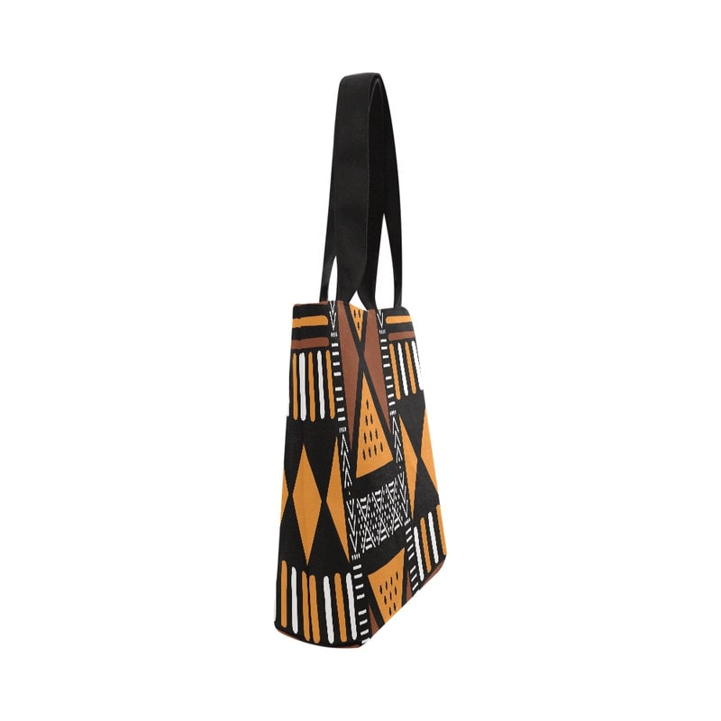 Abstract Tribal Tote Bag | Ethnic Mud Cloth Pattern