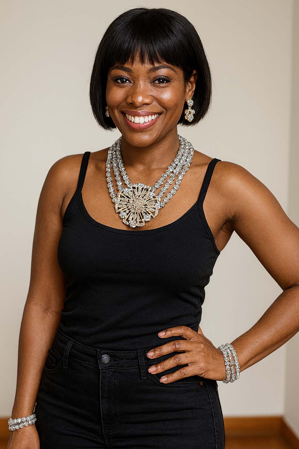 African Beaded Jewellery | Crystal Necklace Bead Set