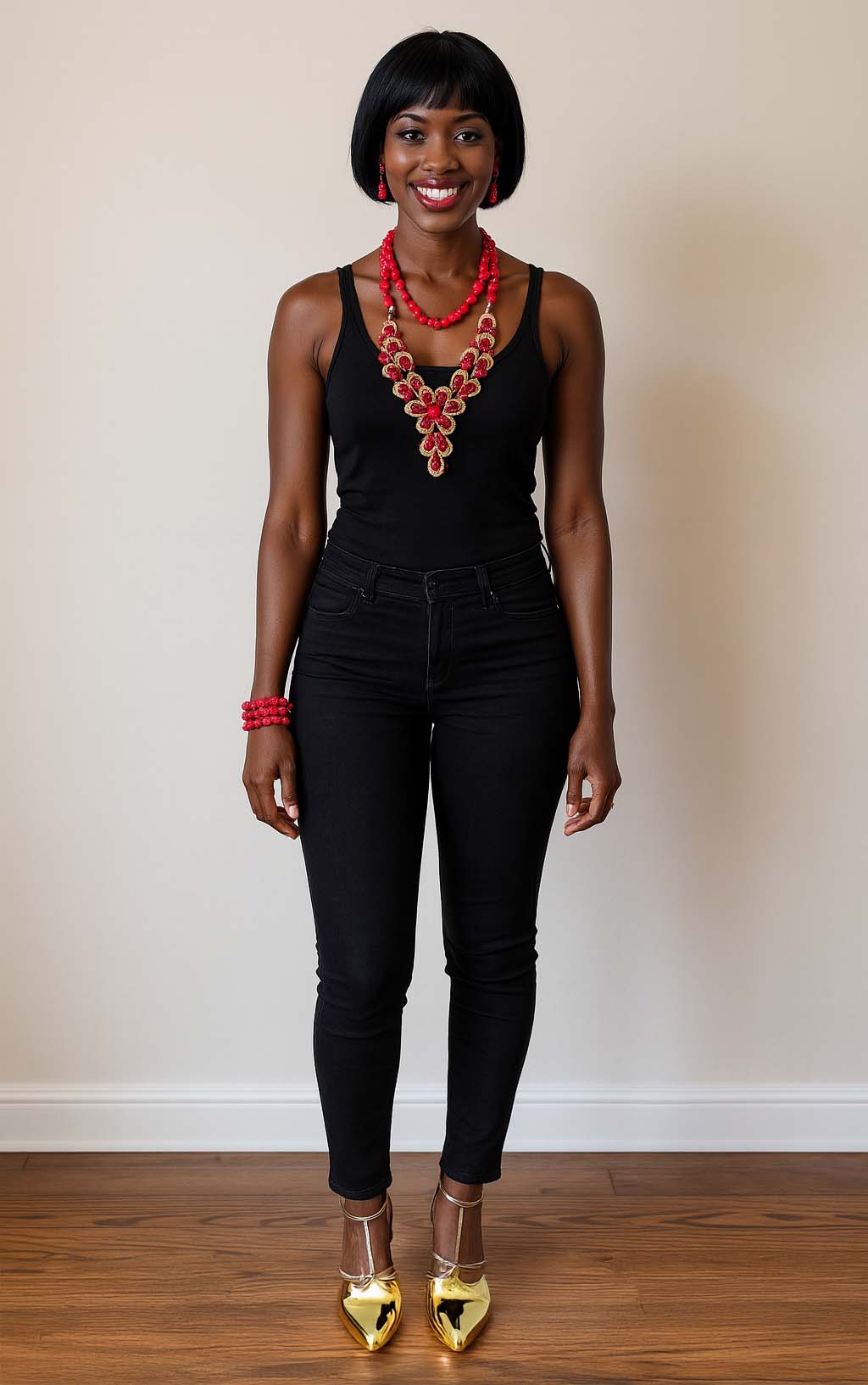 Nigerian African Traditional Necklace | Benin Coral Bead Set