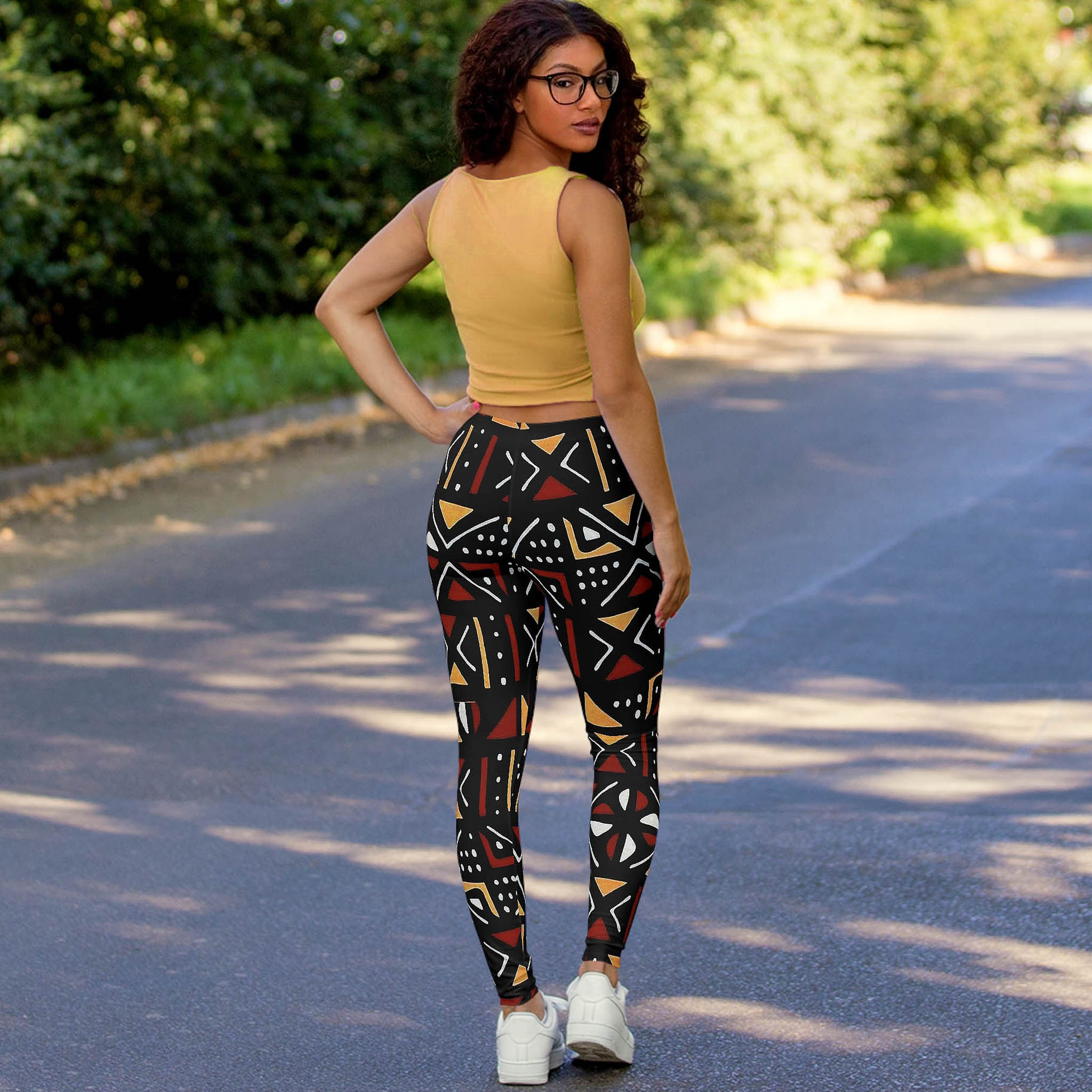 African Leggings for Women | Bogolan Print