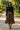 African Skirt for Women | Midi Length Flared Chiffon Brown