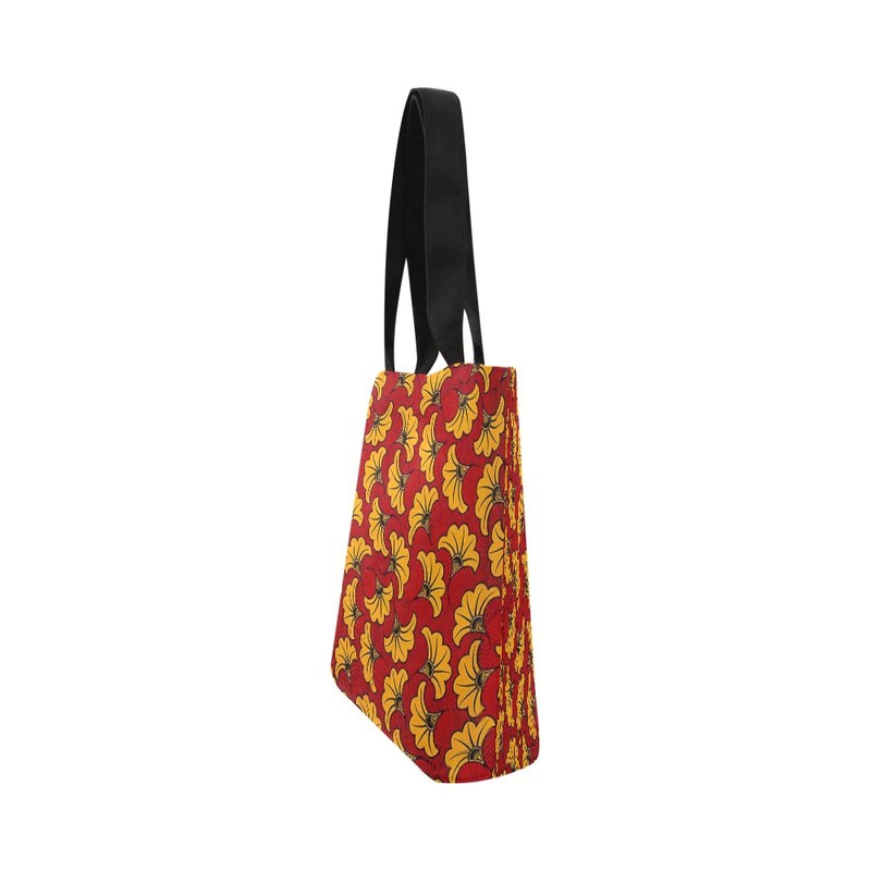 African Wax Tote Bag Flower Pattern | Afrocentric Fashion