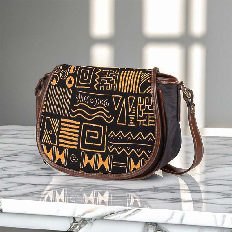Afrocentric Tribal Print Crossbody Bag Mudcloth | Sadle Style