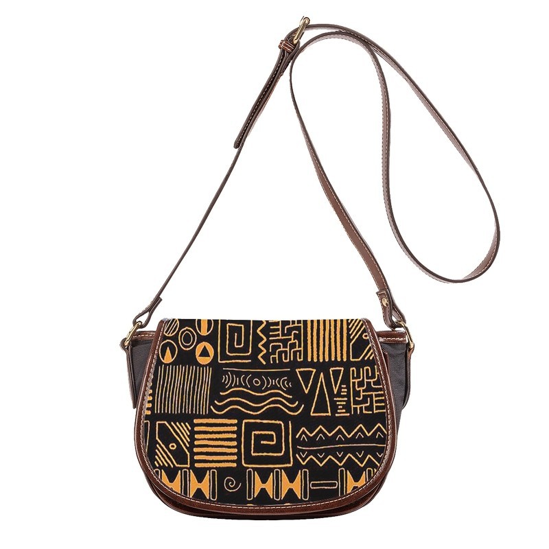 Afrocentric Tribal Print Crossbody Bag Mudcloth | Sadle Style