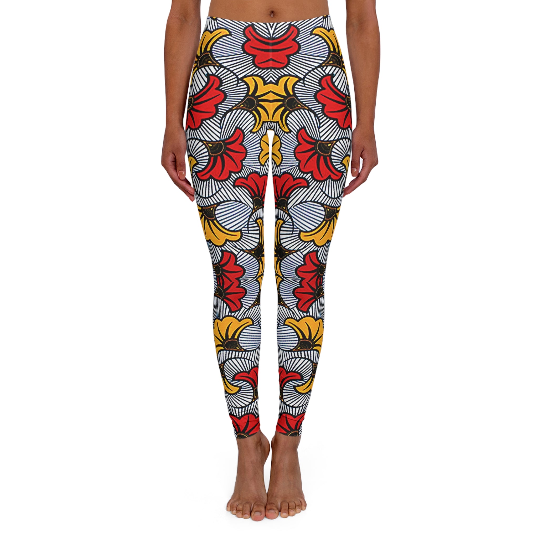 Ankara Leggings in Wedding Flower Print