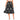 Black Flared Skirt Midi Mudcloth Black & White Tribal Print