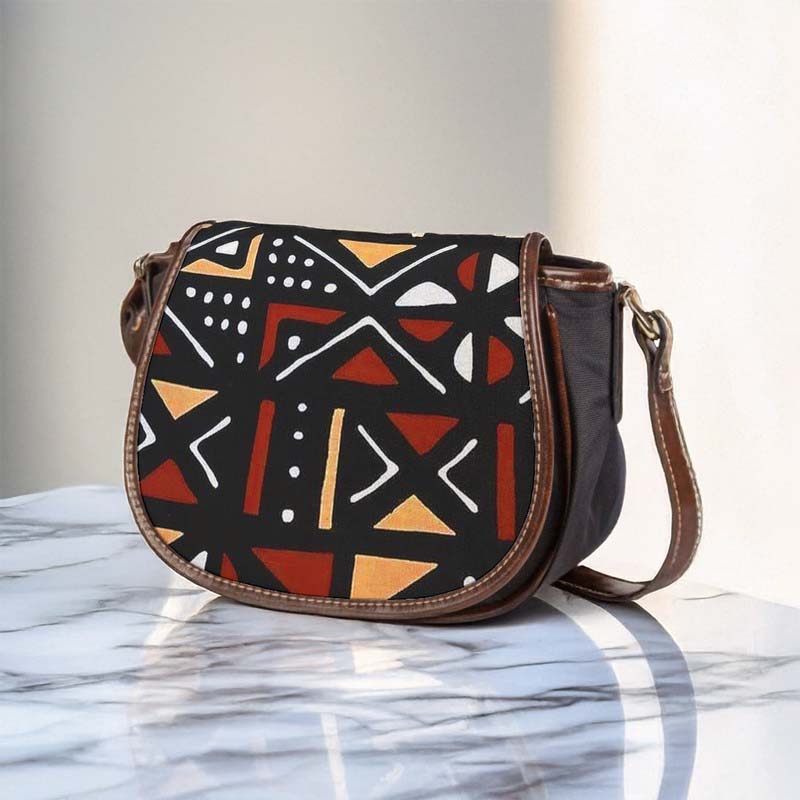 Bogolan African Print Bag Multicolored | Sadle Style