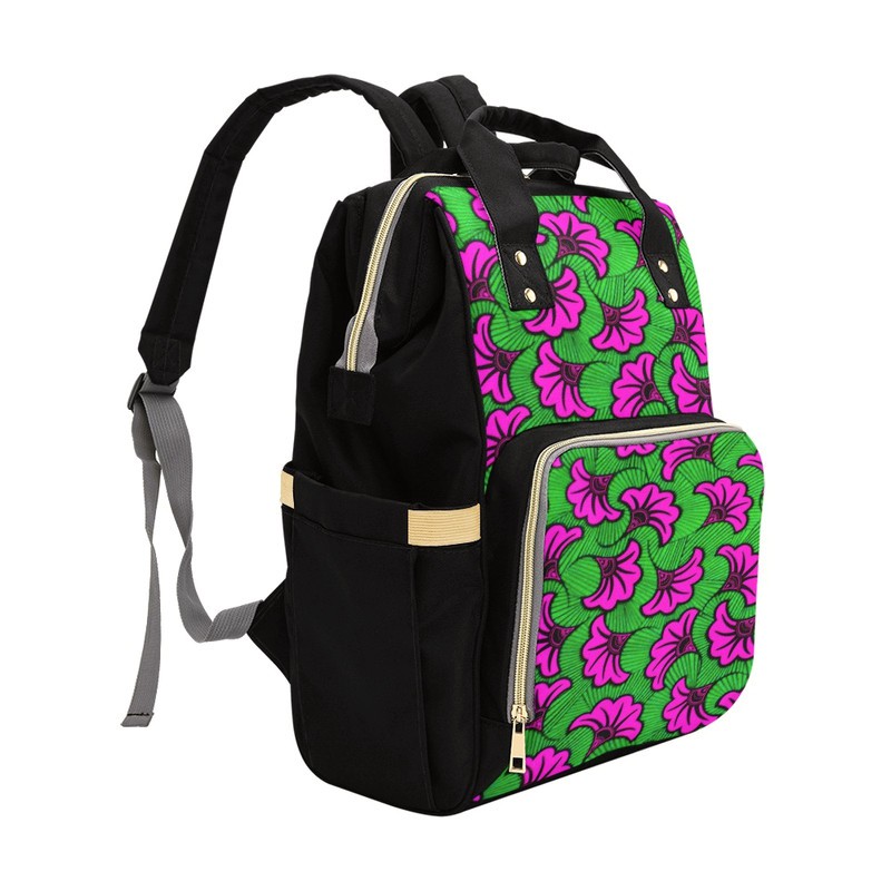 Colorful Ankara Backpack Floral Print | Afrocentric Style
