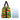 African Travel Bag - Leather with Vibrant Kente Print
