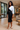 Faux Wrap Midi Pencil Dress For Women Black and White