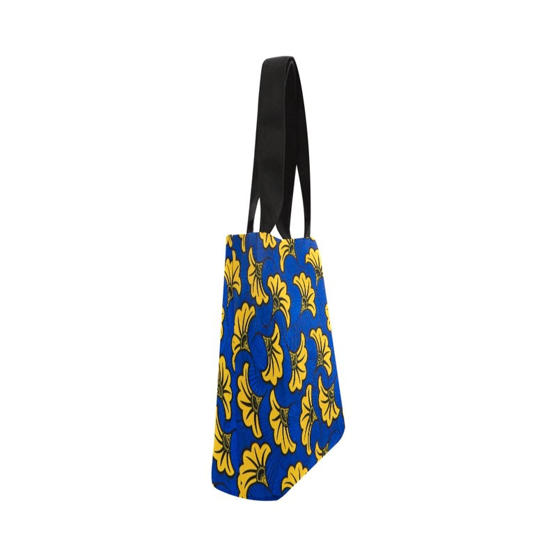 Floral African Wax Tote Bag | Native Fashion | Large Capacity
