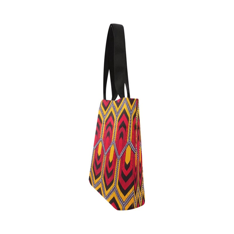 Geometrical African Wax Tote Bag | Ankara Fashion | Large Capacity
