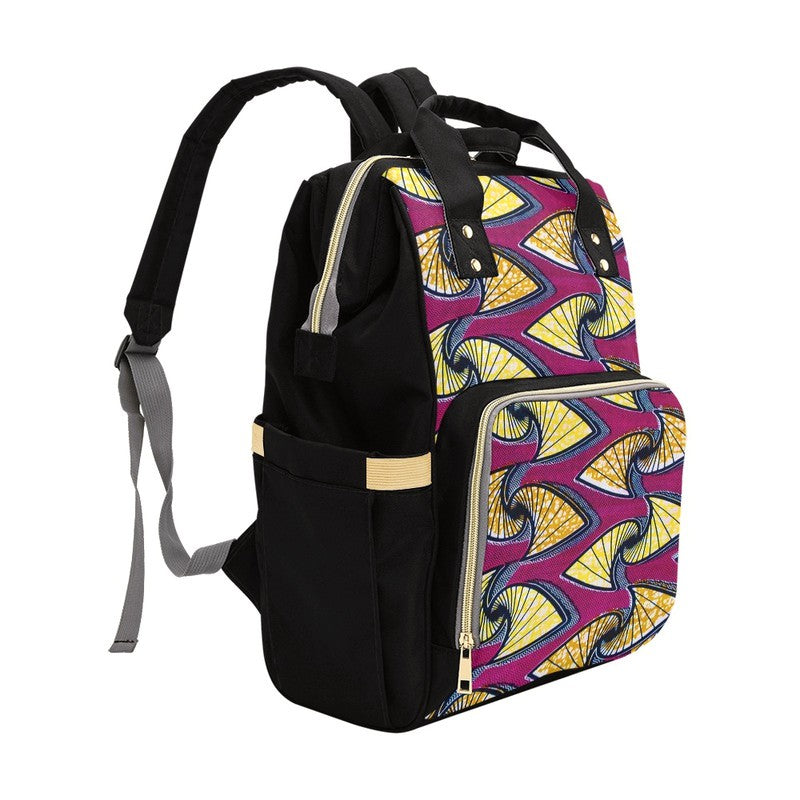 Geometrical Print Ankara Backpack | Afrocentric Fashion