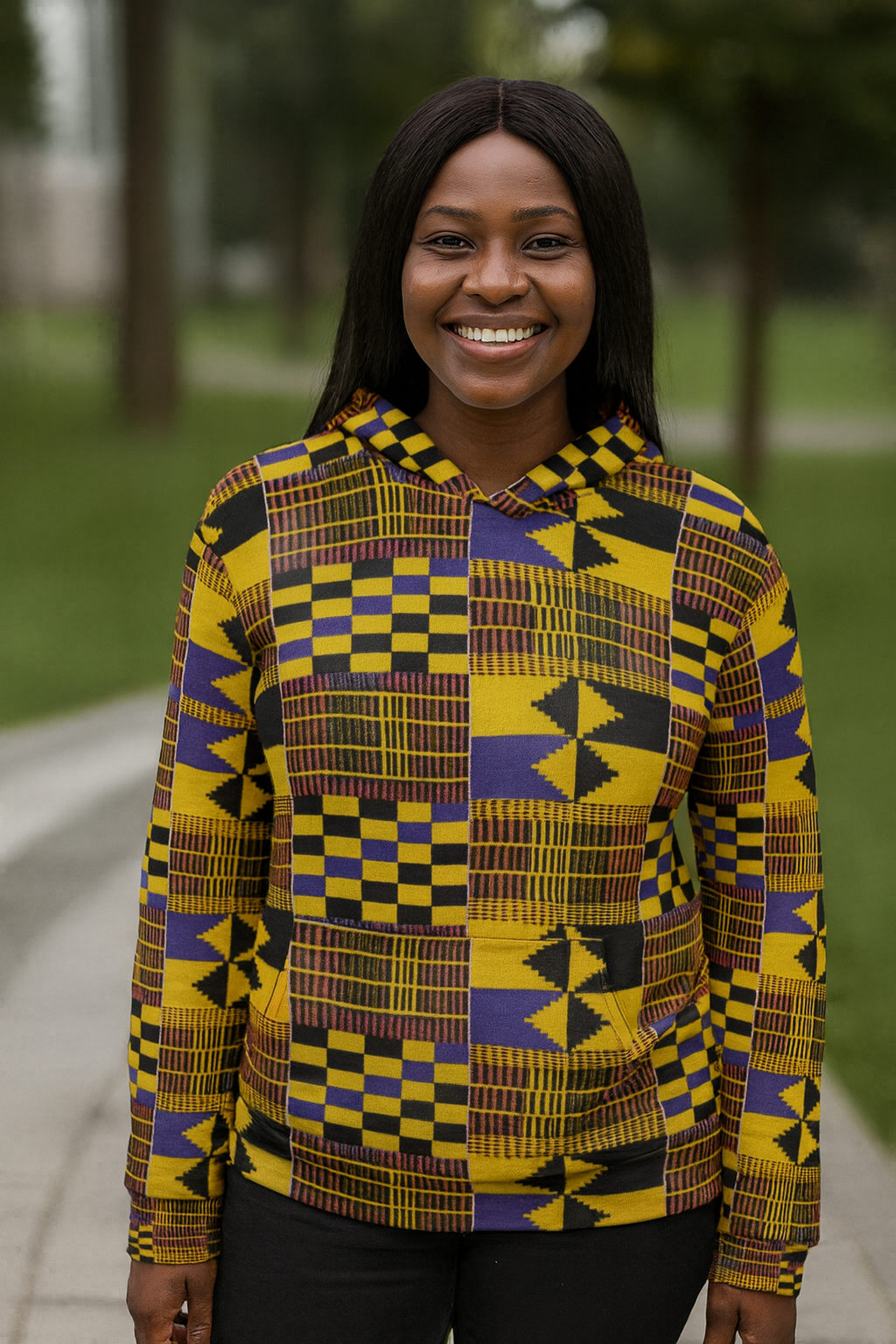Kente Tribal Hoodie | African Print Streetwear | Afrocentric Fashion