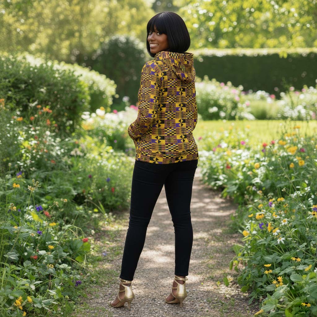 Kente Tribal Hoodie | African Print Streetwear | Afrocentric Fashion