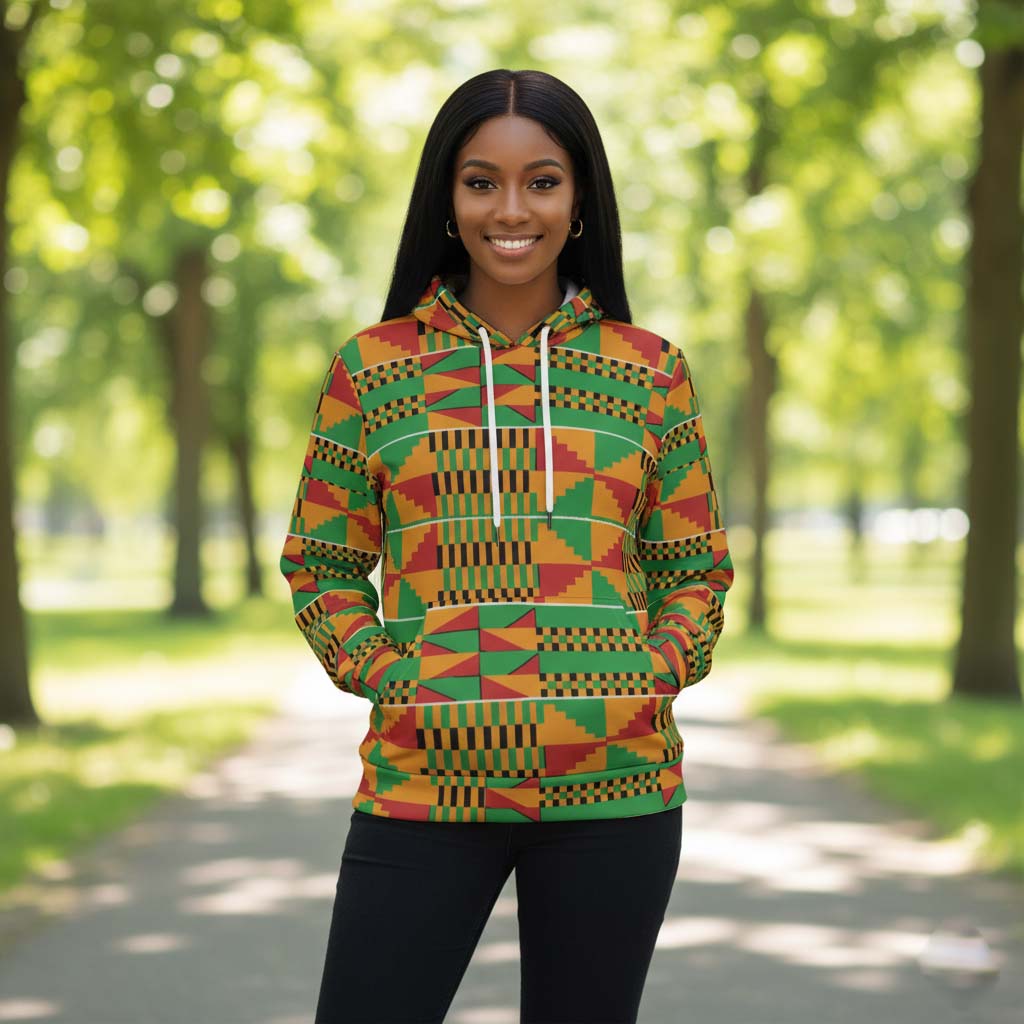 Kente Tribal Pattern Hoodie | Stylish African Street Fashion
