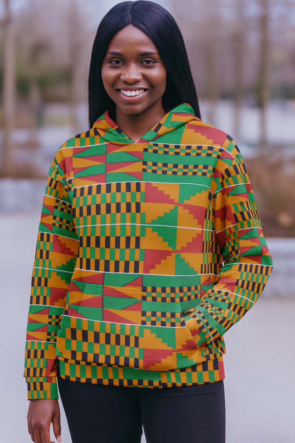 Kente Tribal Pattern Hoodie | Stylish African Street Fashion