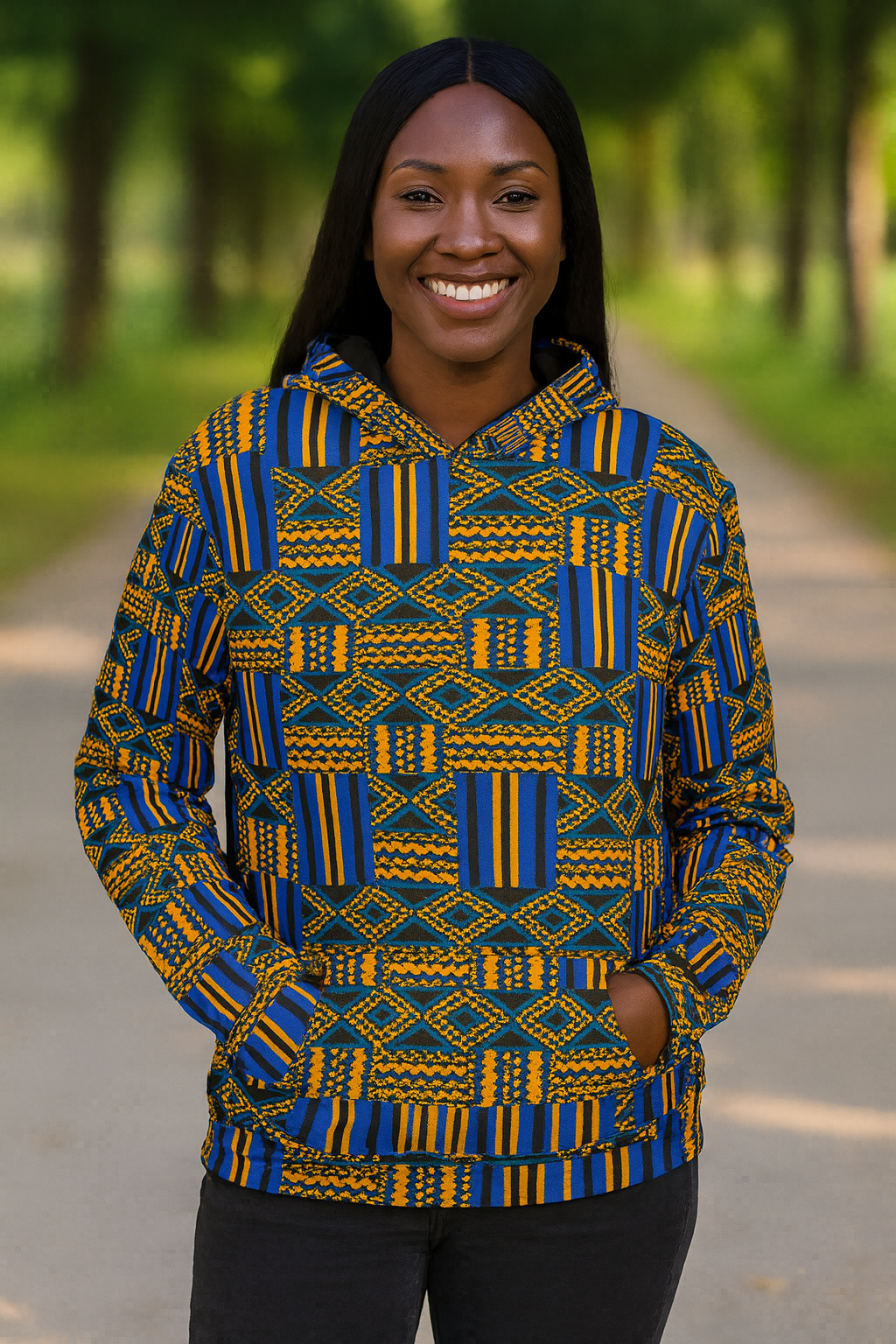 Kente Tribal Print Hoodie | Afro Culture Meets Comfort