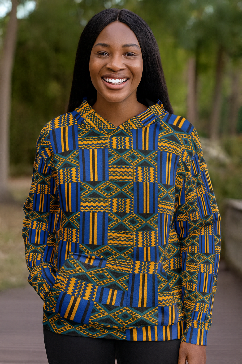 Kente Tribal Print Hoodie | Afro Culture Meets Comfort