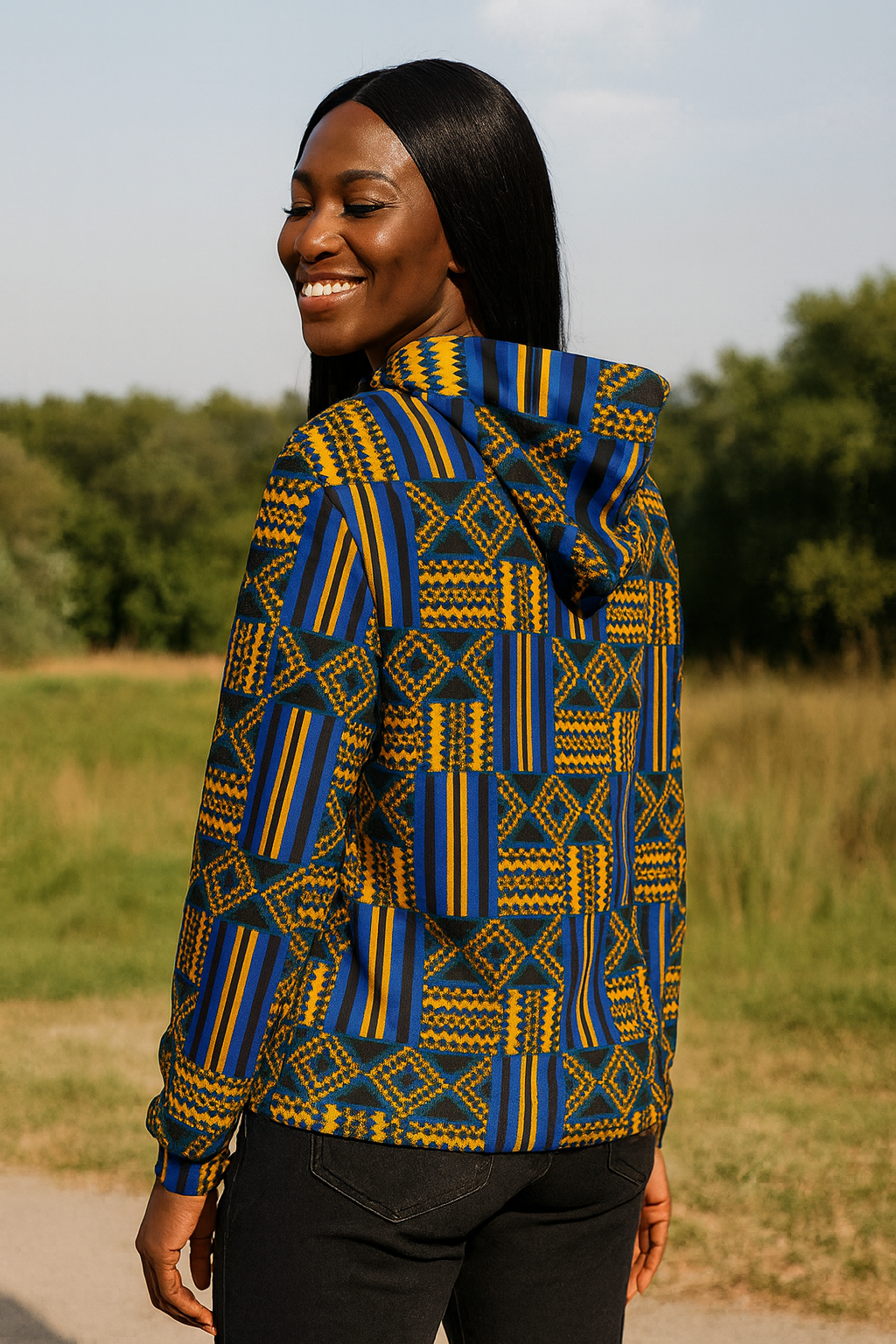 Kente Tribal Print Hoodie | Afro Culture Meets Comfort
