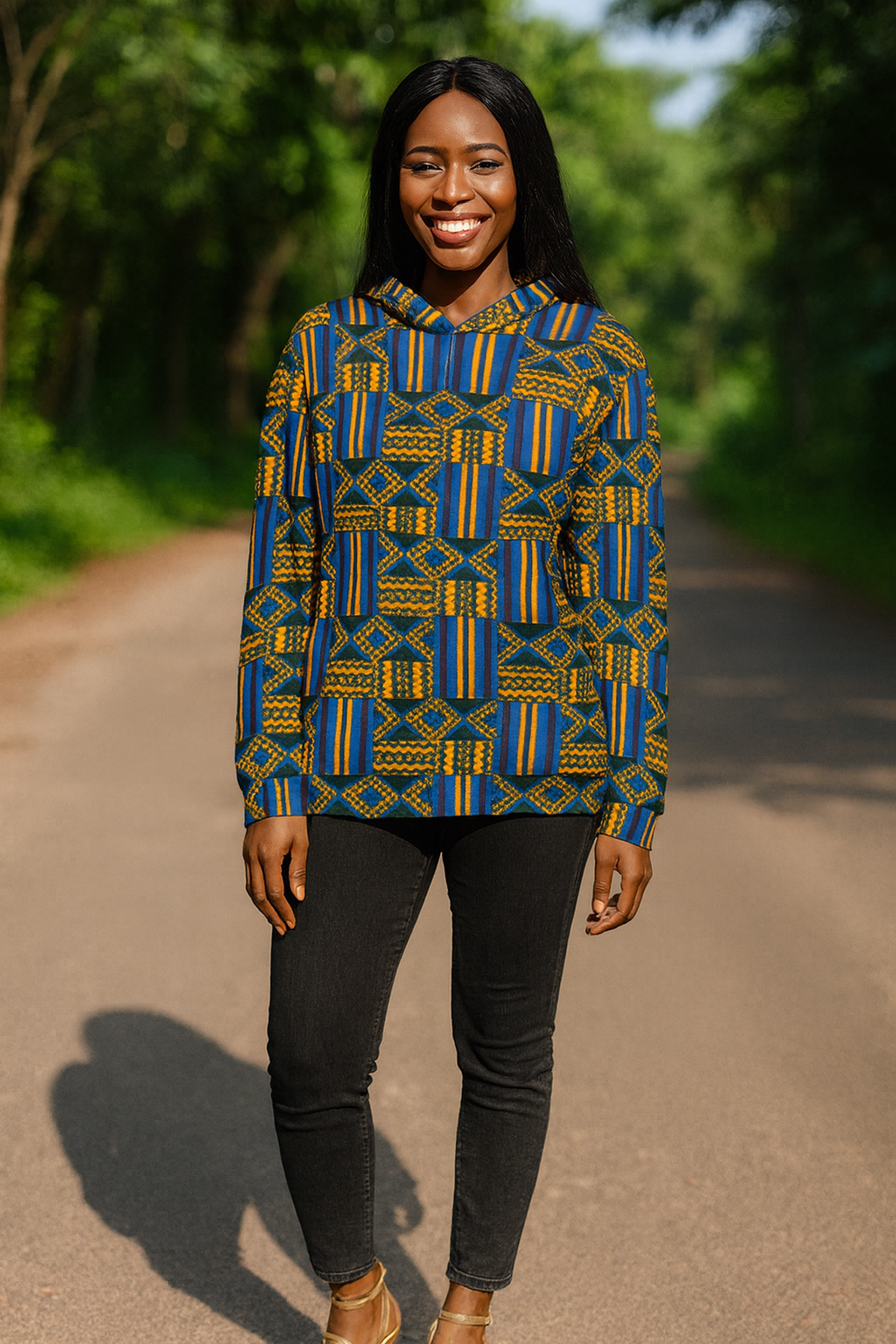 Kente Tribal Print Hoodie | Afro Culture Meets Comfort