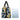 Stylish African Leather Travel Bag with Colorful Ankara Wax Floral Print