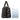 African Leather Travel Bag with Black & White Mud Cloth Print