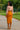 Midi Pencil Skirt Orange Cotton Crepe – Vibrant Chic