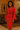 Minimalist Bell Sleeve Red Dress Faux Wrap Pencil Midi