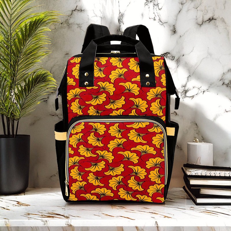 Multicoloured Ankara Backpack Floral Print | Afrocentric Fashion