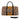 African Travel Bag - High-Quality Leather with Geometric Kuba Print