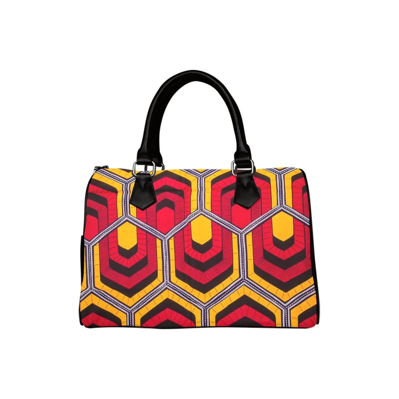 African Hand Bag Boston Style – Ankara Wax Print Design