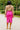 Pink Pencil Skirt Midi – Sustainable Cotton Comfort