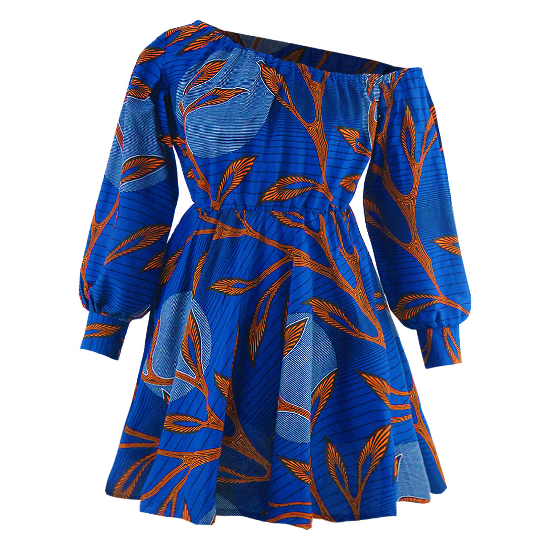 Playful African Short Dress Flare – Bold & Culturally Chic