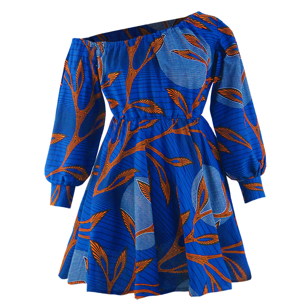 Playful African Short Dress Flare – Bold & Culturally Chic