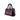 African Print Handbag with Pink Mud Cloth Geometric Design - Vibrant & Unique