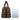African Leather Travel Bag with Authentic Mud Cloth Ethnic Pattern