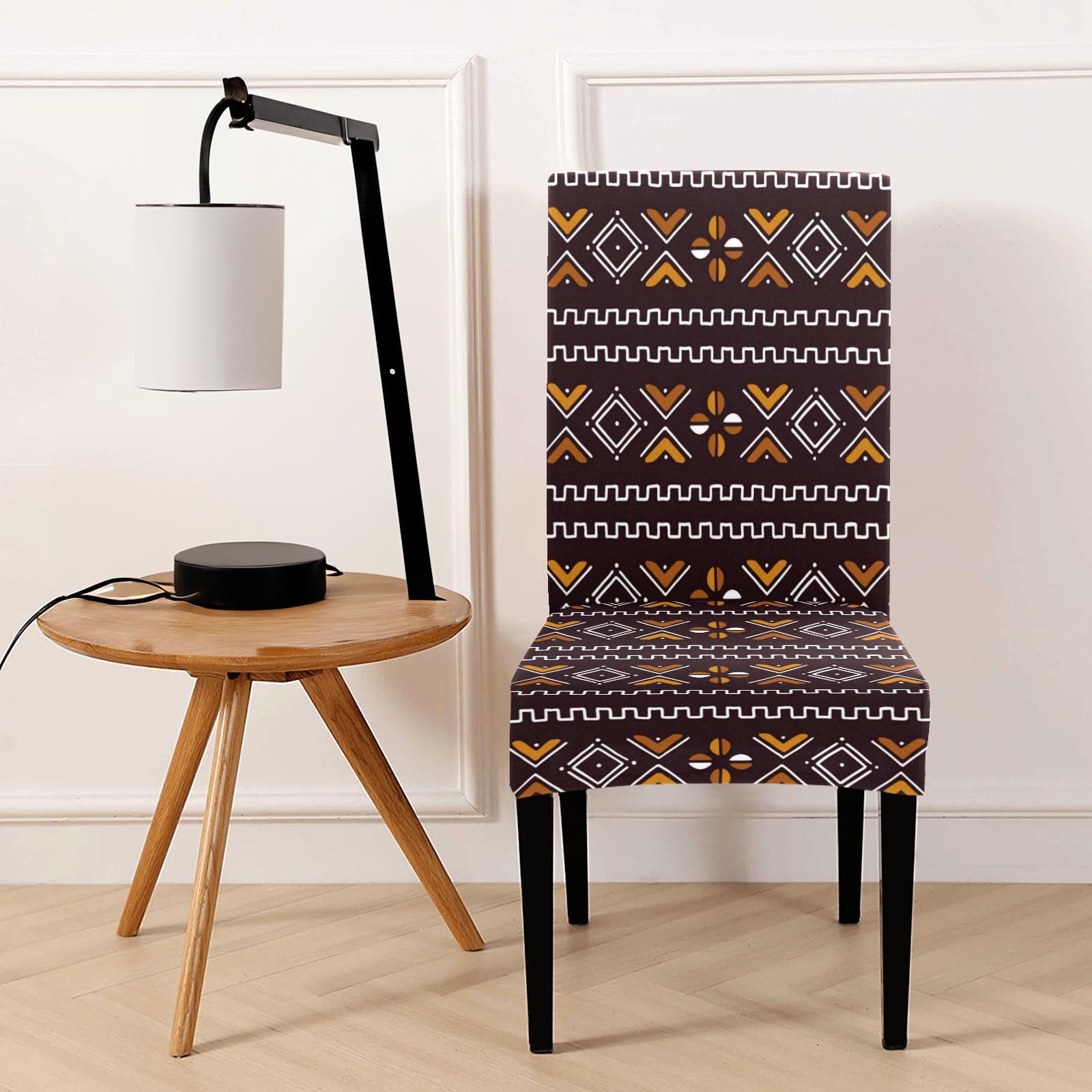 Traditional African Print Accent Chair Removable Cover